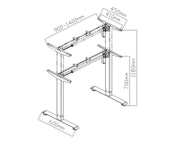 Spacetronik Elektryczny stelaż SPE-141B USB Czarny - 1153998 - zdjęcie 6